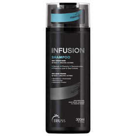 TRUSS shampoo front view 300ml showing clean packaging and restorative benefits