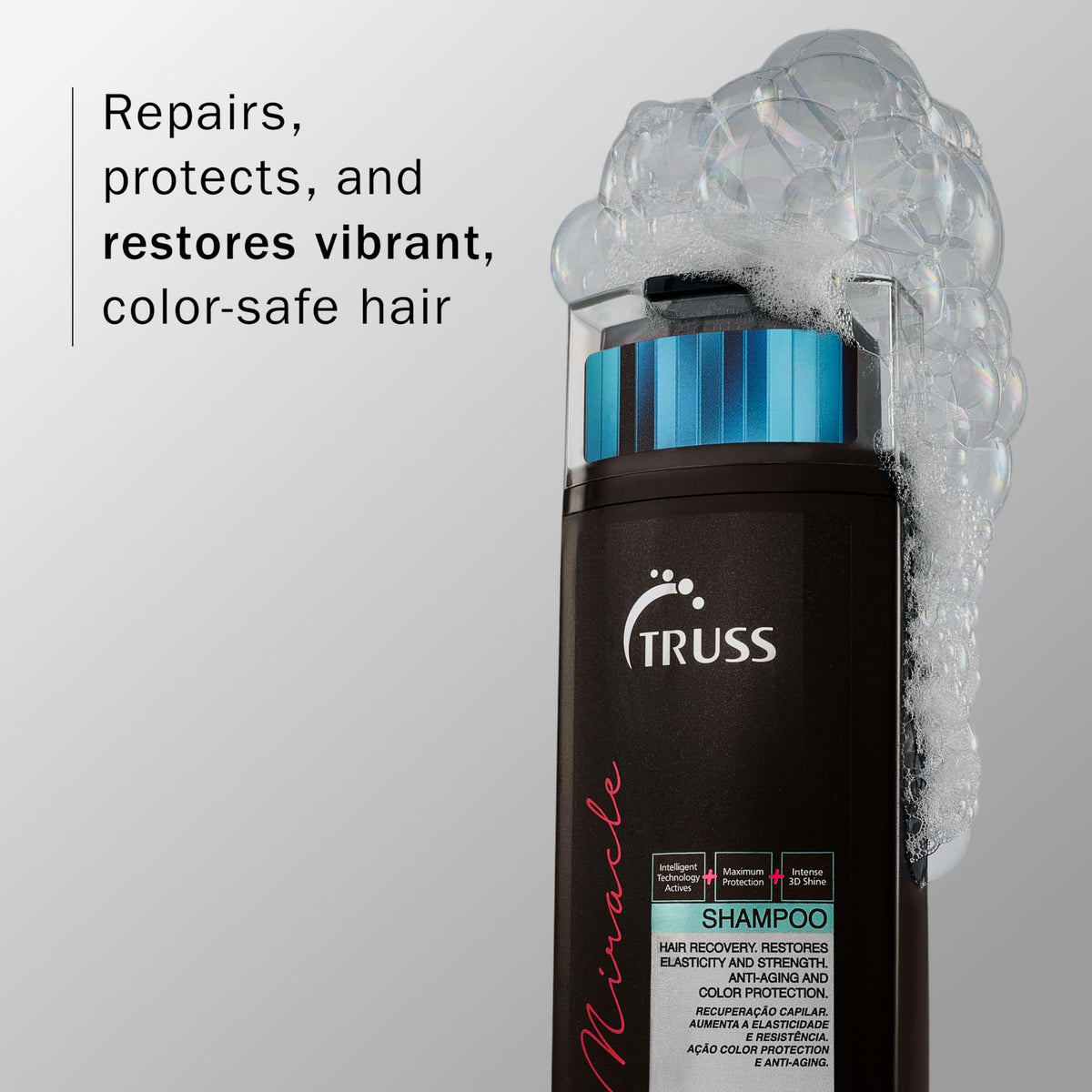 TRUSS oil blend ingredients arranged to show seven oils and nourishing benefits