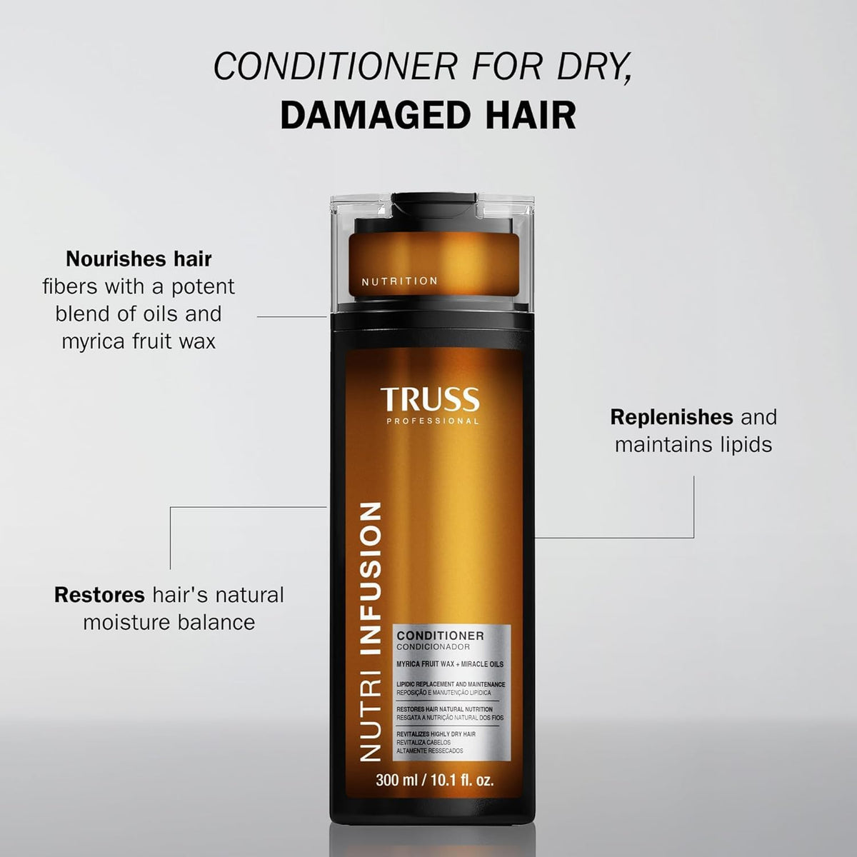 TRUSS open cap and texture pouring to show rich moisturizing consistency