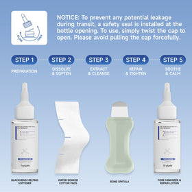 TrySafe ingredient arrangement with hyaluronic PDRN calcium centella, calming and hydrating blend
