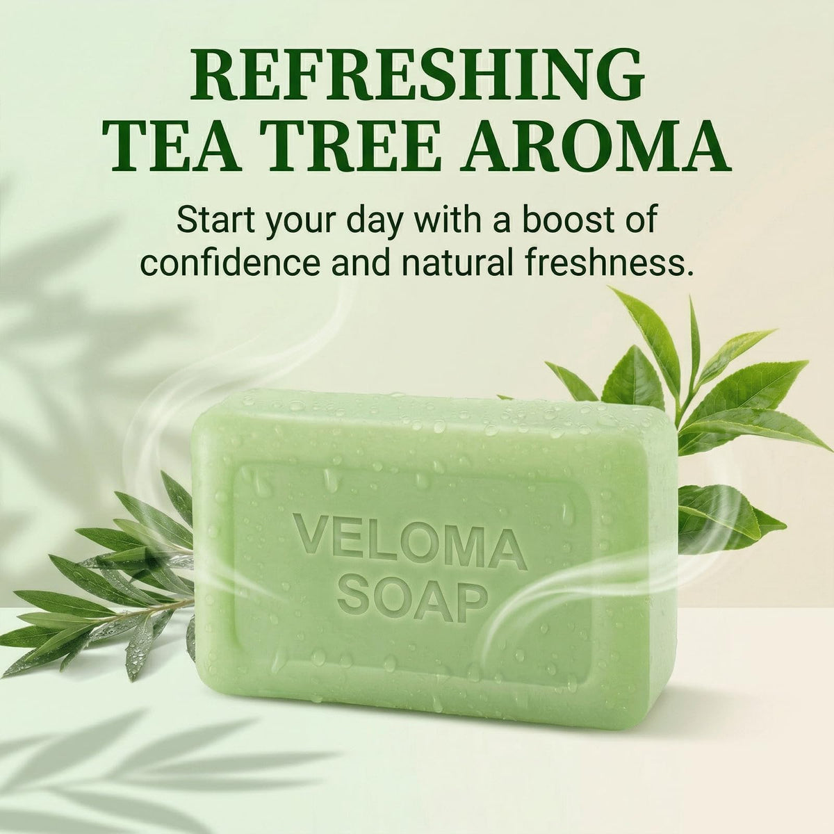 Tryskintle Veloma texture and edges detail showing smooth bar that rinses cleanly