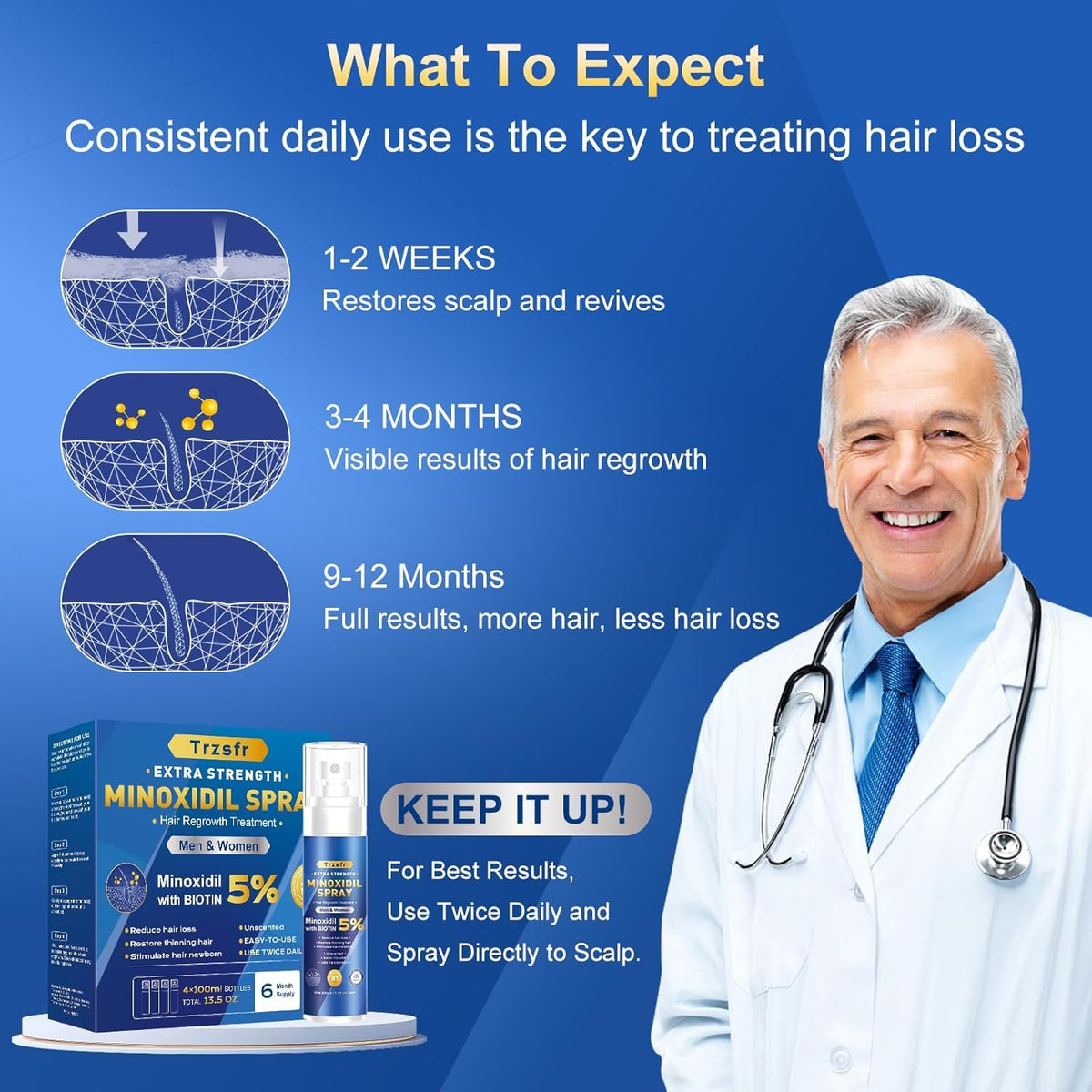 Trzsfr man applying to beard to show targeted beard density improvement benefit