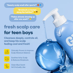 TS SHAMPOO back label close-up listing gentle, sulfate-free ingredients