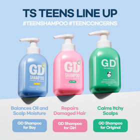 TS SHAMPOO probiotics ingredient visual highlighting scalp balance support