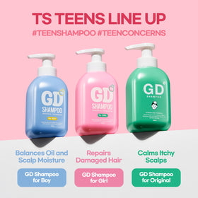 TS SHAMPOO on bathroom shelf lifestyle GD showing everyday routine