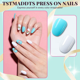 TsMADDTs close-up of short oval nail shape highlighting smooth finish