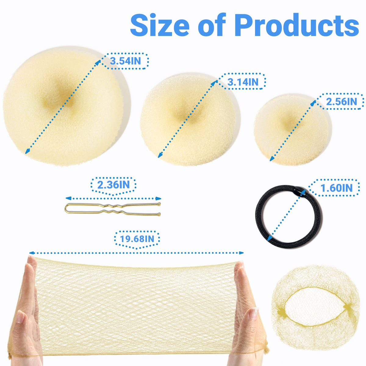TsMADDTs three foam donut sizes displayed to choose fit