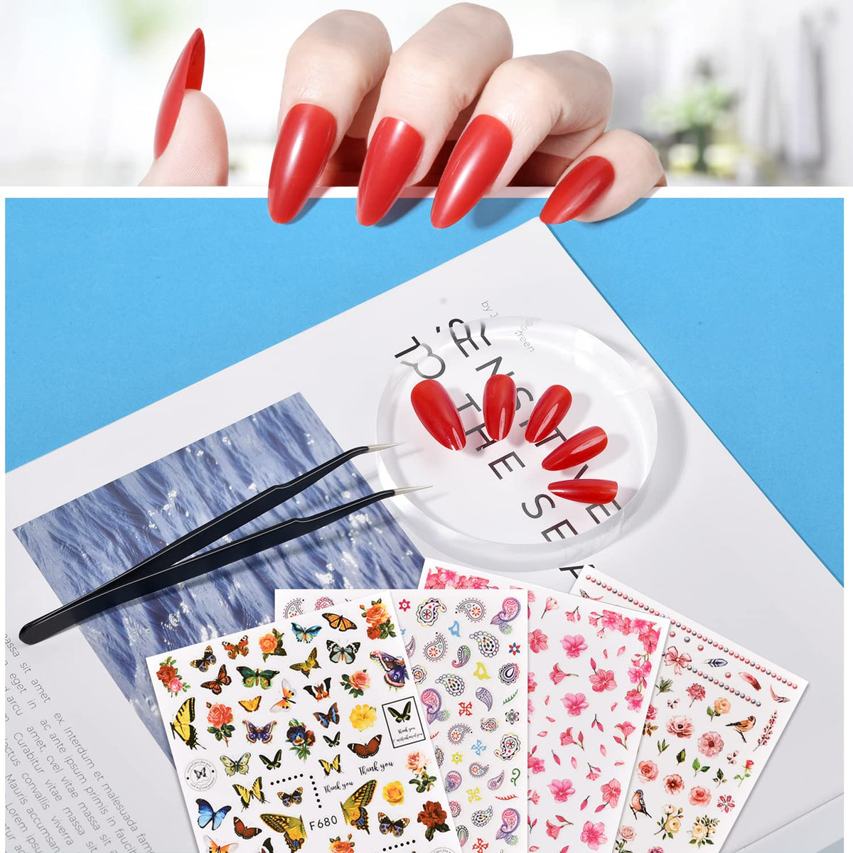 TsMADDTs files, cuticle pusher and tweezer for easy nail prep