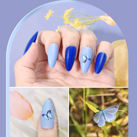 TsMADDTs floral and butterfly stickers for instant nail decoration