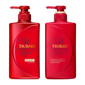 Tsubaki front packaging showing both 450ml bottles and set benefit of complete hydration
