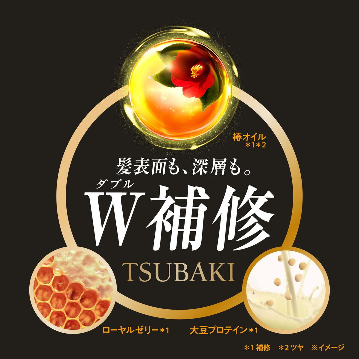 Tsubaki conditioner texture close-up showing creamy consistency benefit