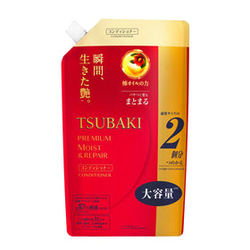 Tsubaki refill front pouch showing packaging and eco benefit