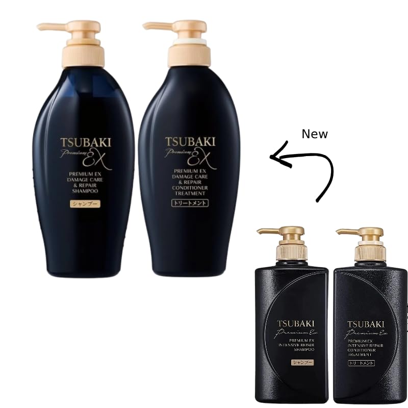 close-up pump of Tsubakii Premium EX shampoo highlighting user-friendly dispenser and precise dosing benefit