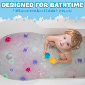 Tub Works close-up of mini bath bomb texture revealing gentle, dissolvable surface