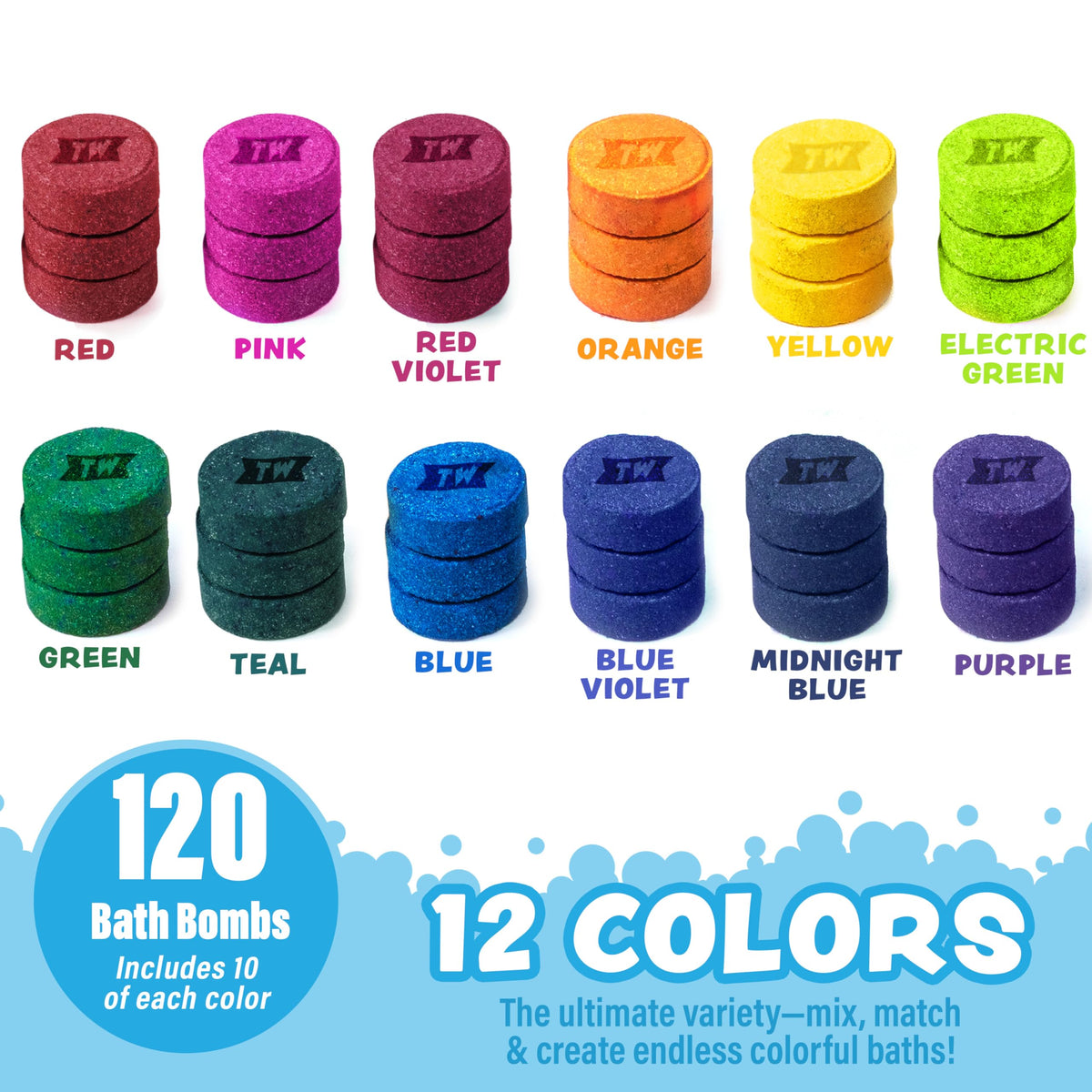 Tub Works tablet inside Bath Color Brush showing refill usage