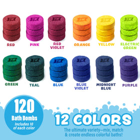 Tub Works tablet inside Bath Color Brush showing refill usage