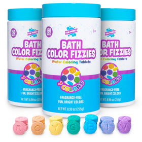 Tub Works front canister packaging showing three canisters and bright branding benefit: clear storage