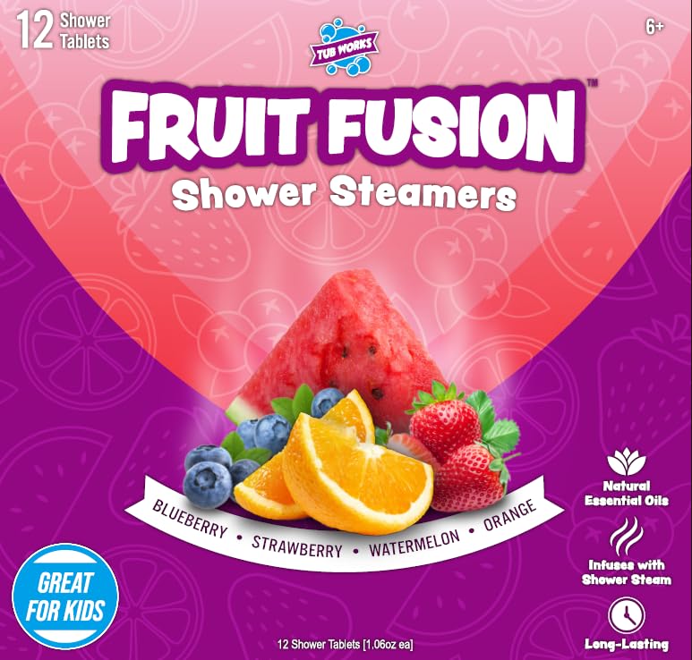 Child enjoying shower with Tub Works steamers for a fun sensory boost