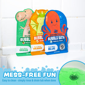 Tub Works pouch beside a coin to show single-use portion size convenience