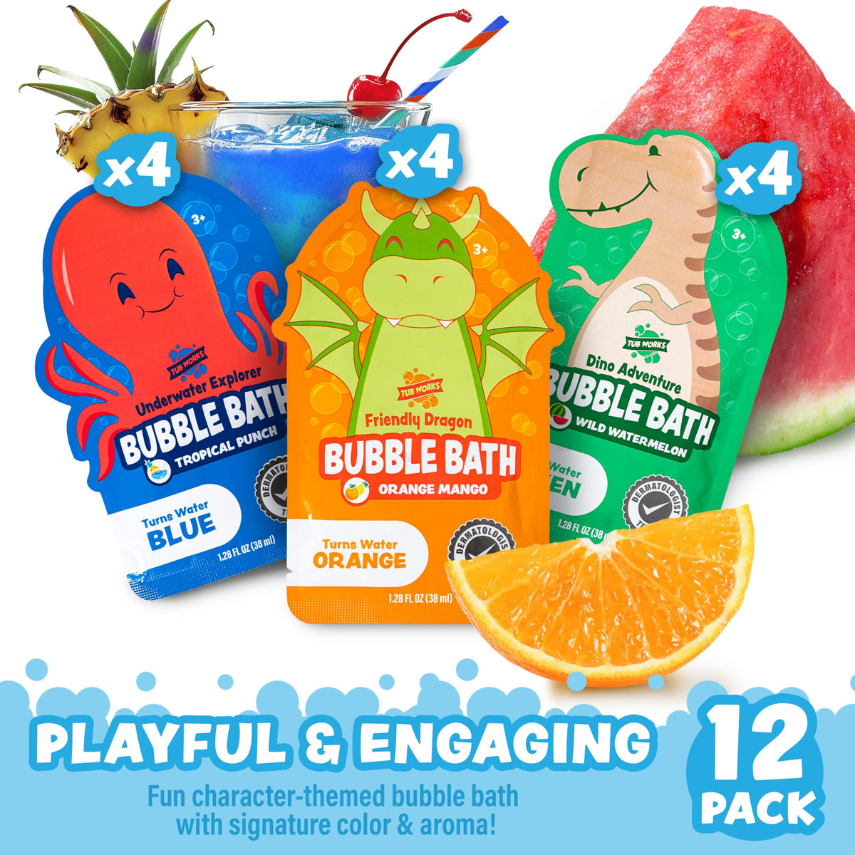 Tub Works Underwater Explorer blue pouch with tropical punch scent for fun