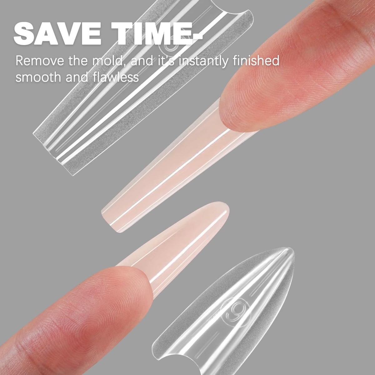 Tucepu dual forms filled with builder gel during application for speed