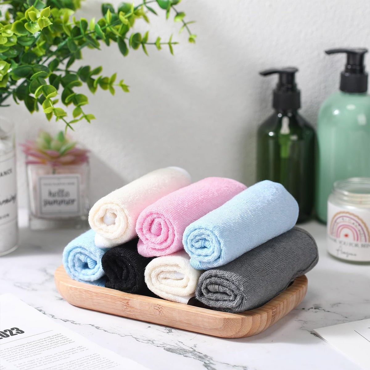 Tudomro ten cloths spread out displaying color variety for family use