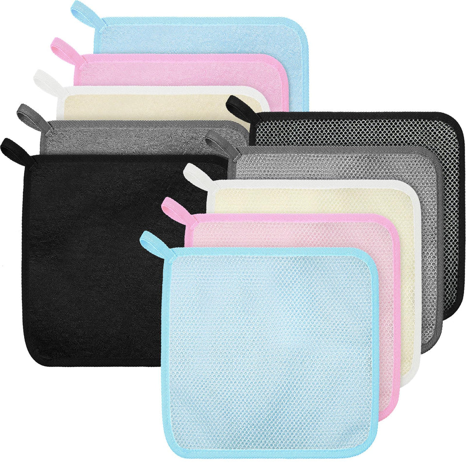 Tudomro front packaging showing ten multicolor washcloths for easy rotation