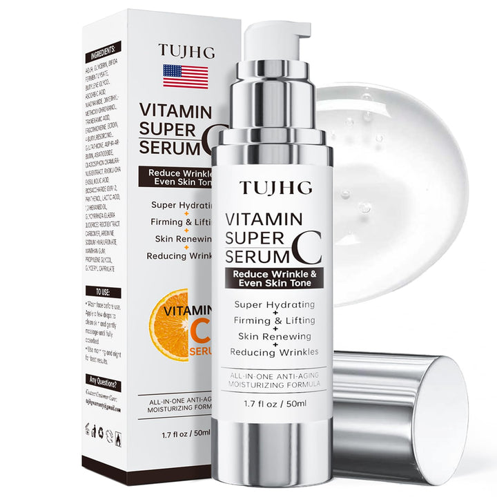 TUJHG front bottle view showing label and 1.7 fl oz size, highlighting convenience