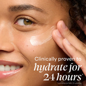 TULA 24-7 cream open jar texture demonstrating lightweight, fast-absorbing hydration