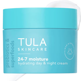 TULA front jar packaging showing product name and size, clear hydration benefit