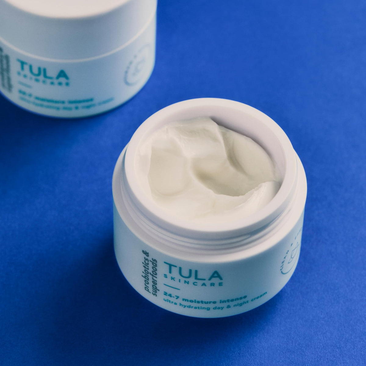 TULA cream spread on hand demonstrating quick absorption and hydration benefit