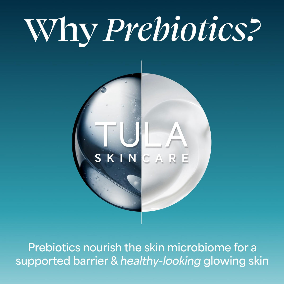 Demonstration of TULA cream absorbing into skin showing lightweight finish