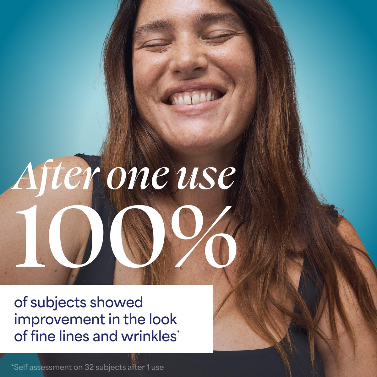 TULA application on cheek demonstrating smooth layering and nighttime renewal benefit