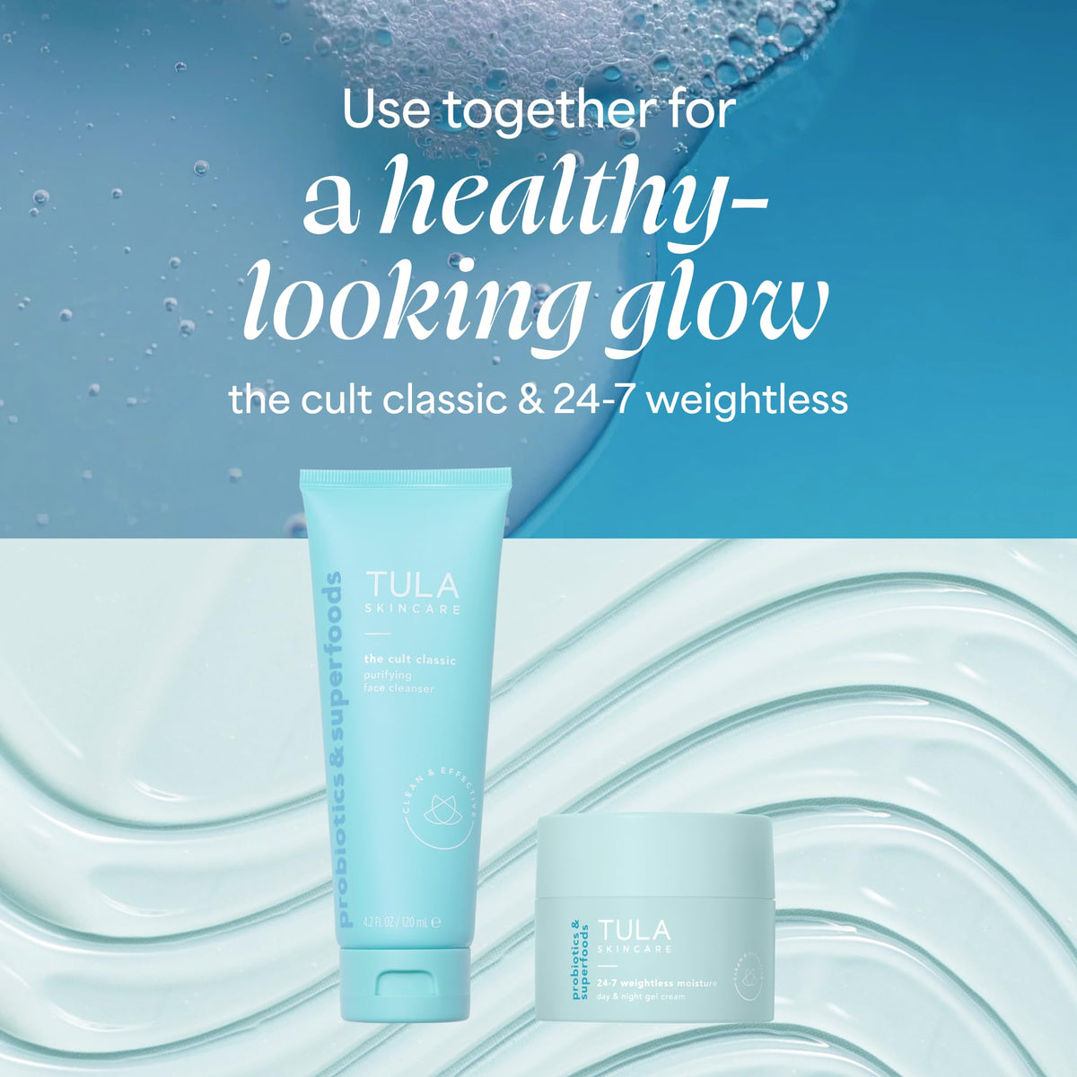 TULA packaging label detail showing ingredients and clean-formula transparency