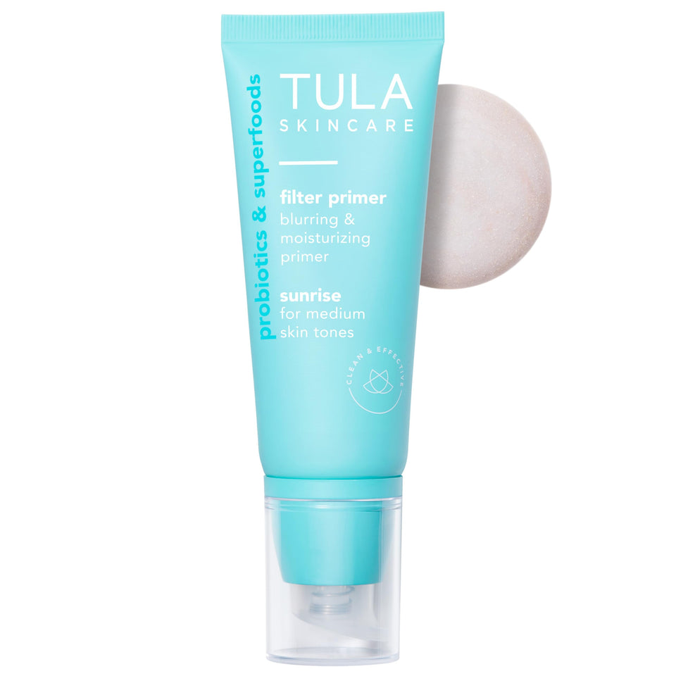 TULA primer Sunrise front packaging shows product and glow benefit
