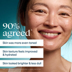 TULA label close-up showing prebiotic and glycolic ingredients for informed shoppers
