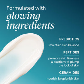 TULA applying cream on cheek demonstrating hydration and smoothing benefit