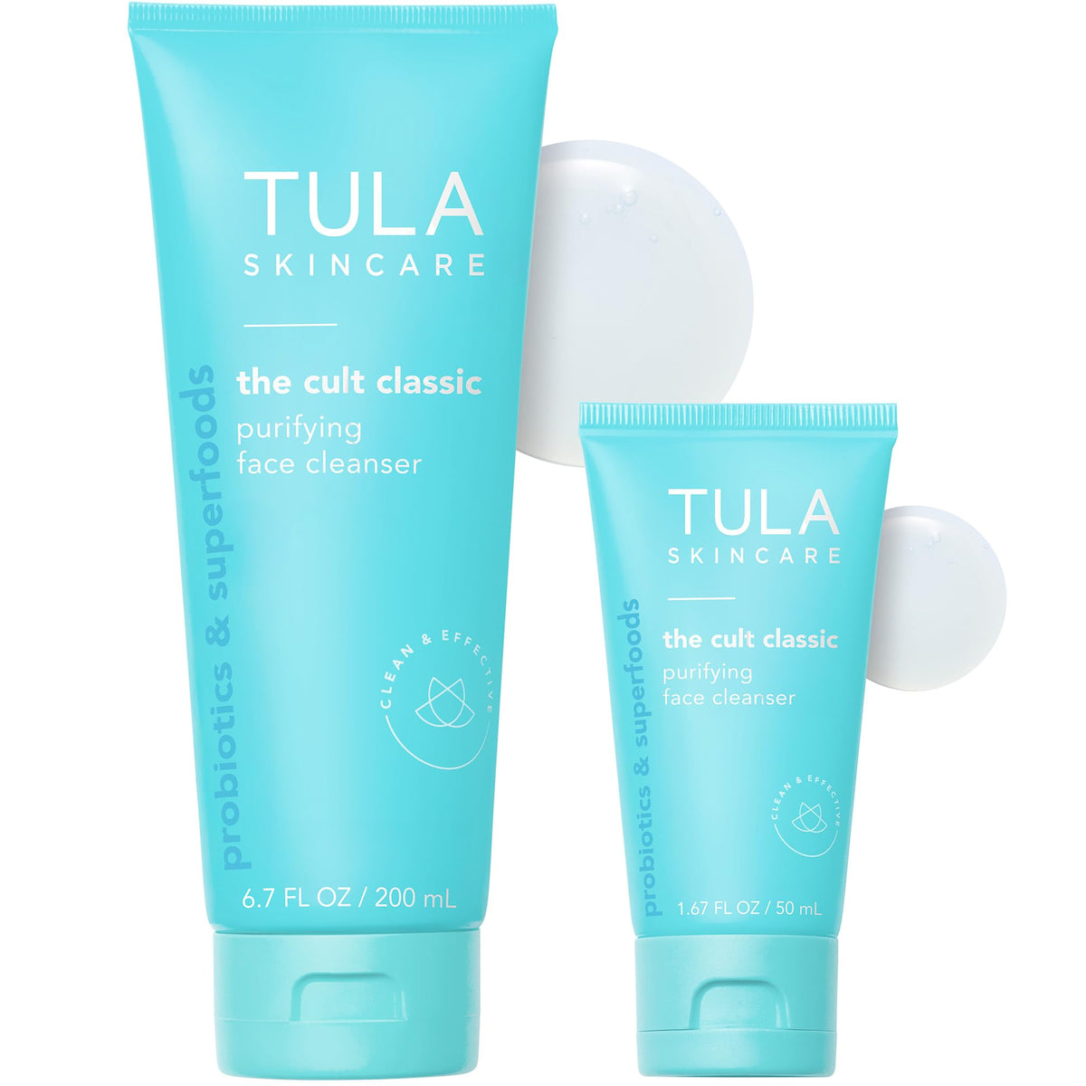 TULA purifying cleanser front packaging showing branding and size benefits