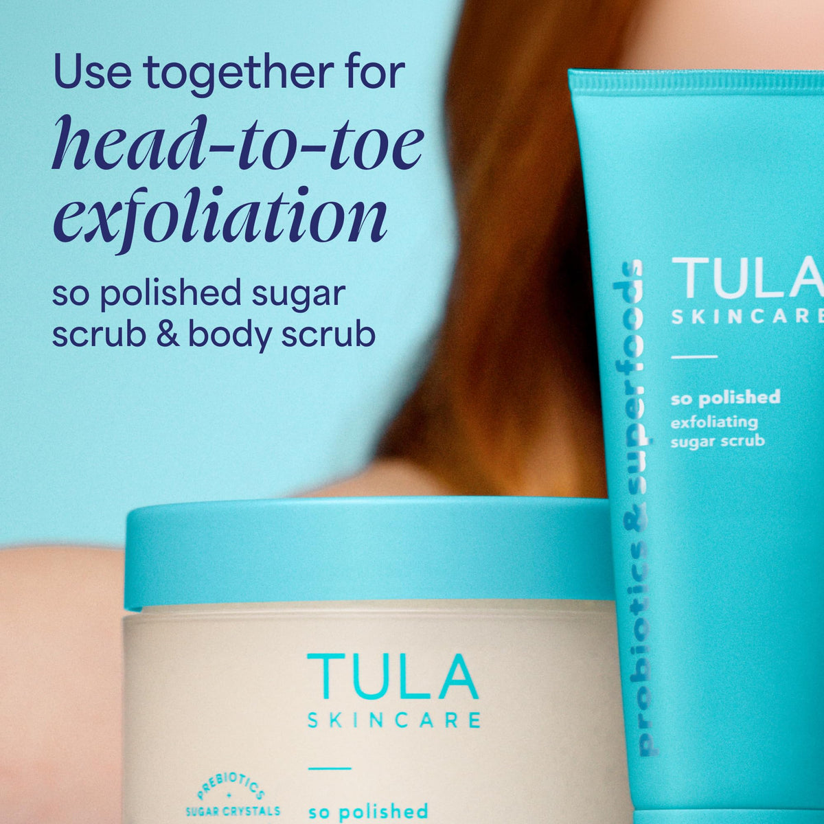 TULA on a vanity with towels for lifestyle mood and self-care appeal