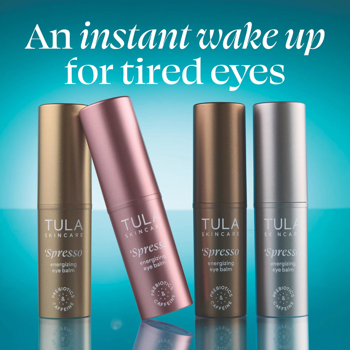 TULA Spresso balm texture close-up illustrating smooth hydrating formula and glow