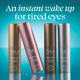 TULA Spresso balm texture close-up illustrating smooth hydrating formula and glow