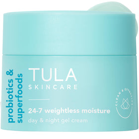 TULA travel jar front view showing compact moisturizer for easy packing and hydration