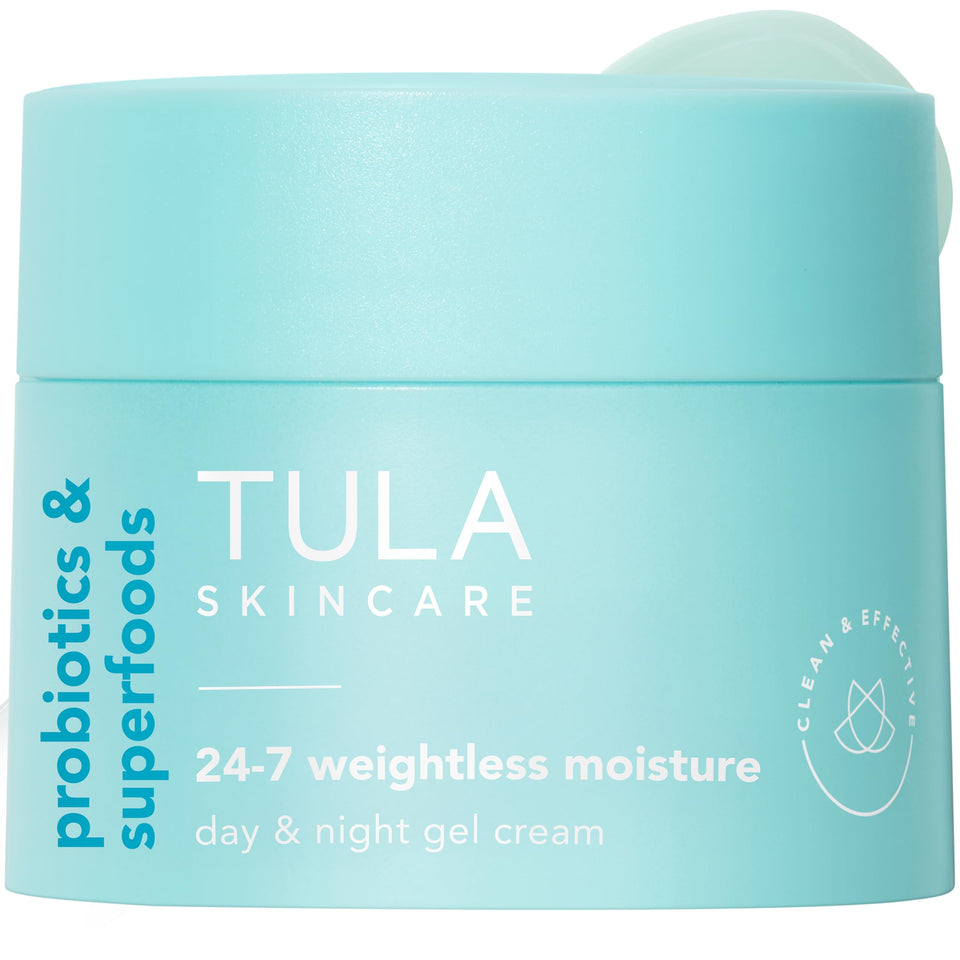 TULA travel jar front view showing compact moisturizer for easy packing and hydration