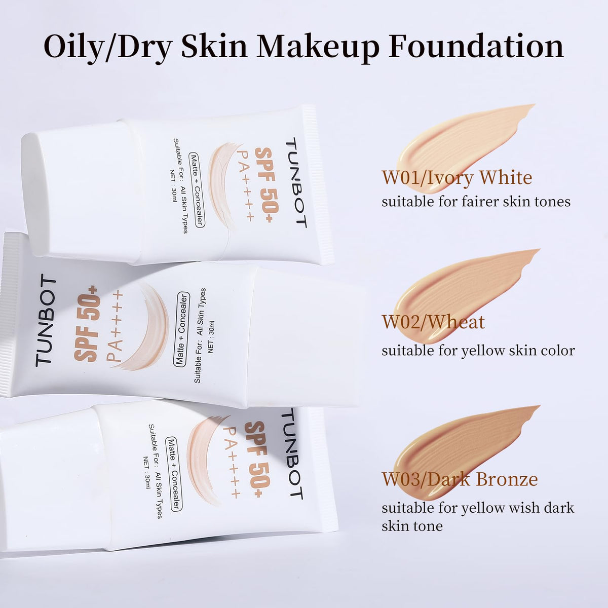 Tunbot blending with makeup sponge for seamless natural finish