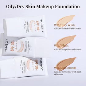Tunbot blending with makeup sponge for seamless natural finish