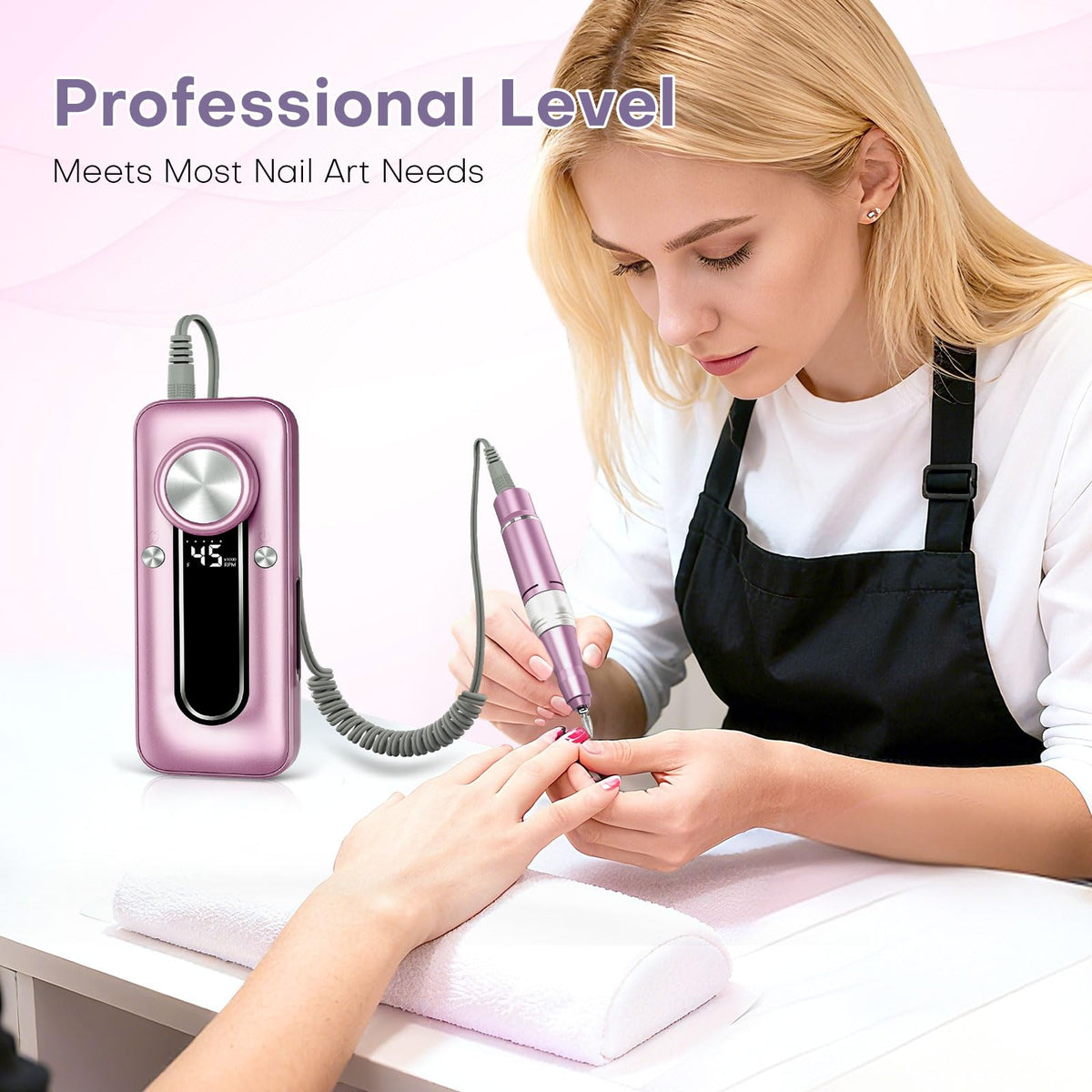 TUOBEO on a salon desk setting with tools and decorations showing professional aesthetic benefit
