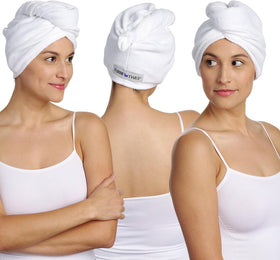 Turbie Twist front packaging showing three cotton hair wraps and benefits