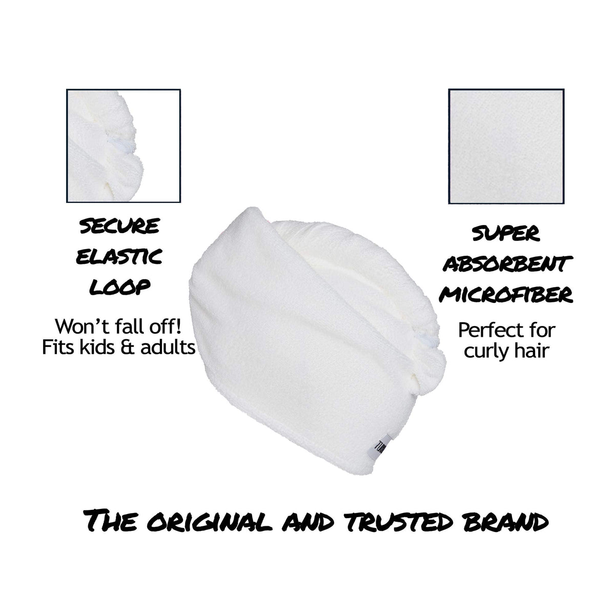 Turbie Twist displayed in bathroom setting showing everyday grooming use