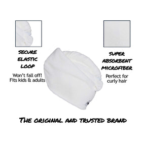 Turbie Twist displayed in bathroom setting showing everyday grooming use