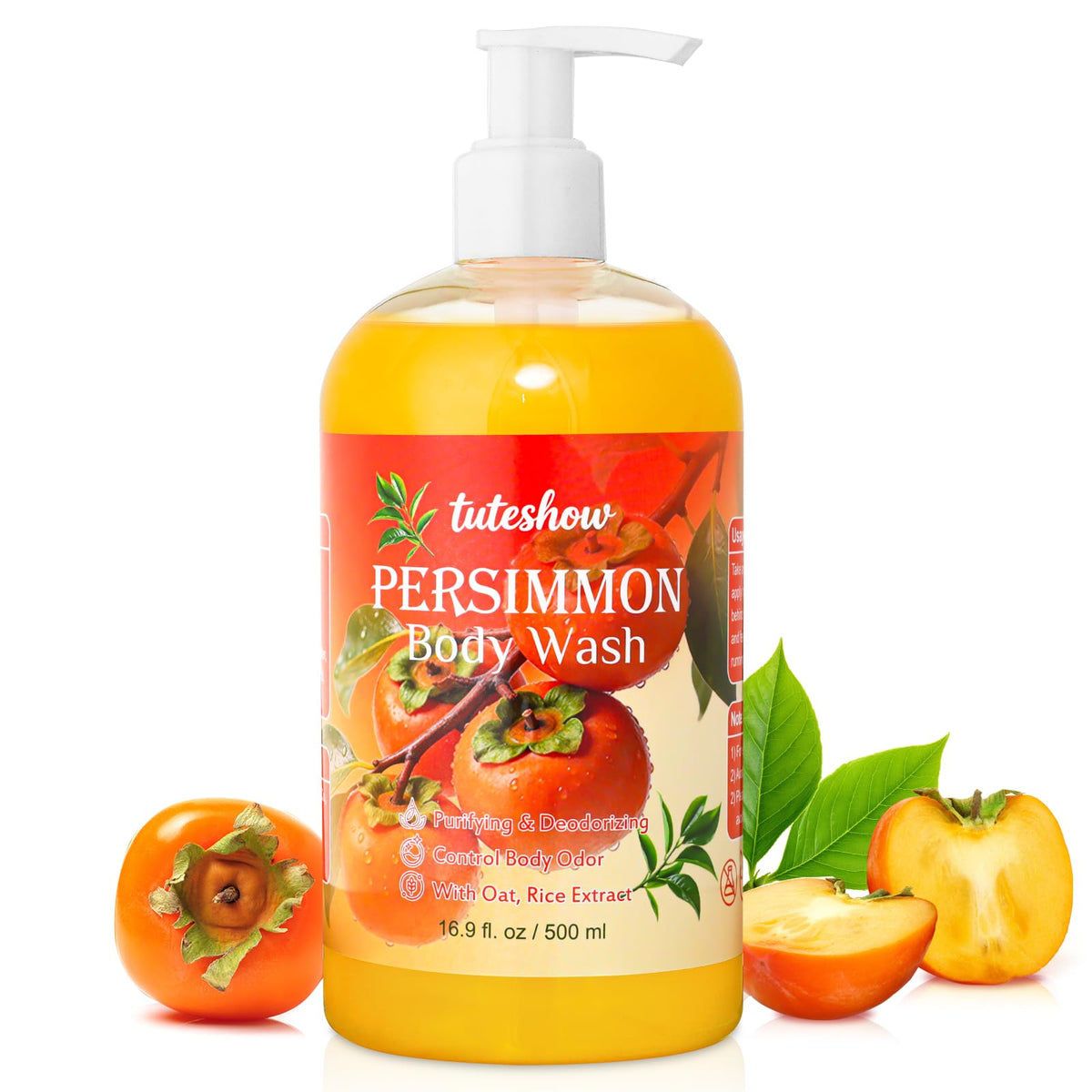 Tuteshow front bottle view showing label and deodorizing benefit